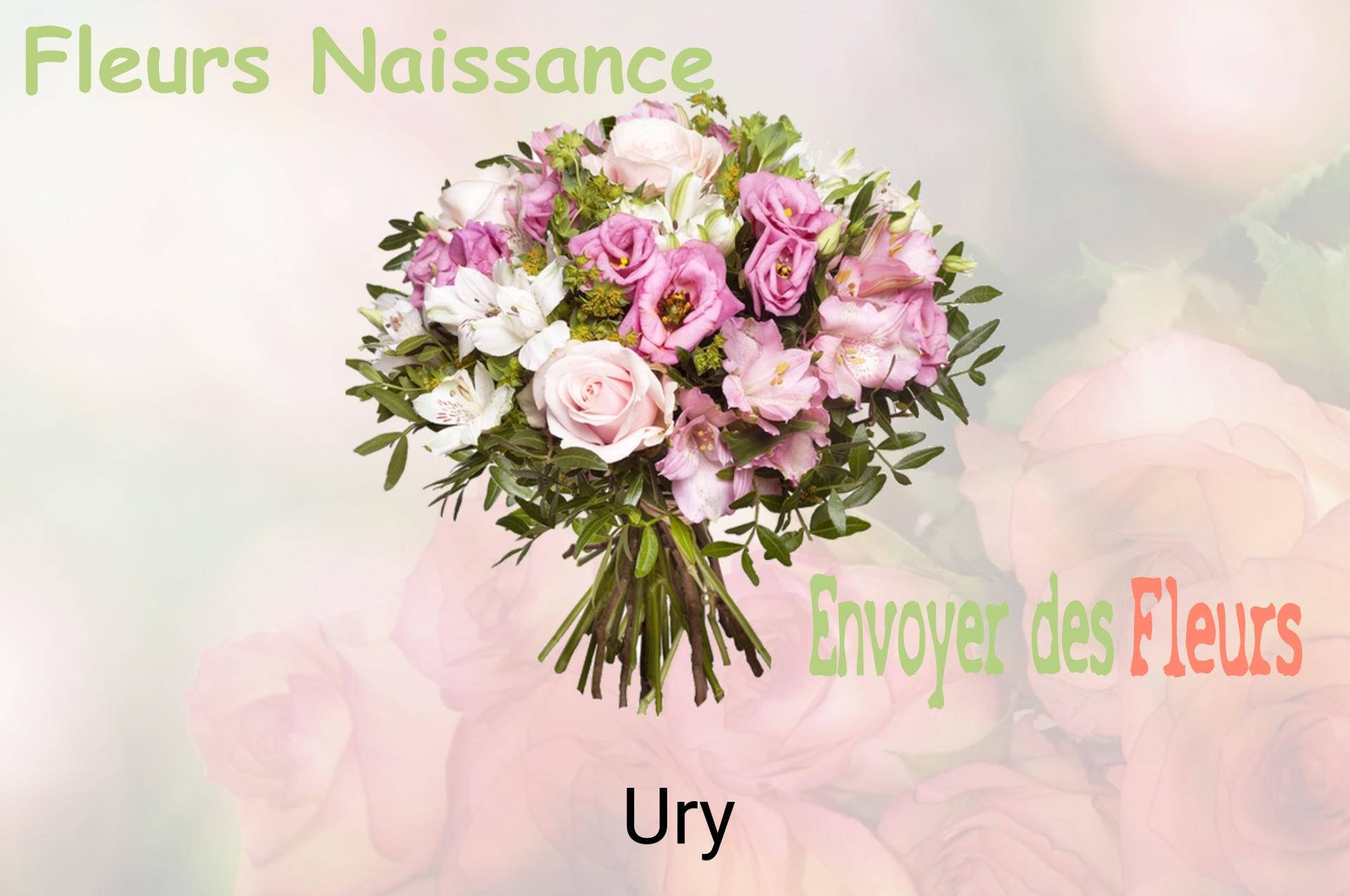 Bouquet de fleurs de naissance livré à Ury